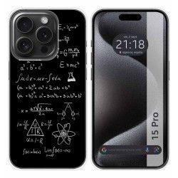 Funda Silicona compatible con IPhone 15 Pro (6.1) diseño Formulas Dibujos