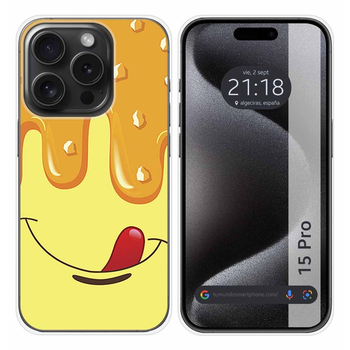 Funda Silicona compatible con IPhone 15 Pro (6.1) diseño Helado Vainilla Dibujos