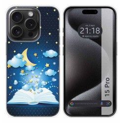 Funda Silicona compatible con IPhone 15 Pro (6.1) diseño Libro Cuentos Dibujos