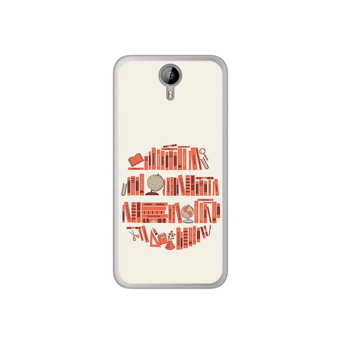 Funda Gel Tpu para Homtom HT3 Diseño Mundo Libro Dibujos