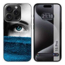 Funda Silicona compatible con IPhone 15 Pro (6.1) diseño Ojo Dibujos