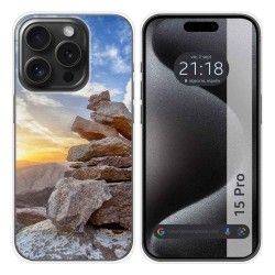 Funda Silicona compatible con IPhone 15 Pro (6.1) diseño Sunset Dibujos