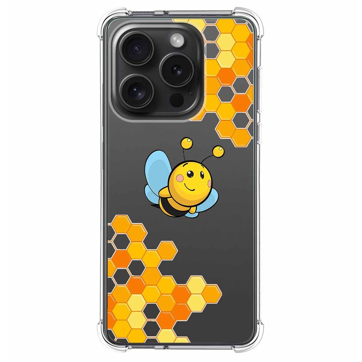 Funda Silicona Antigolpes compatible con IPhone 15 Pro (6.1) diseño Abeja Dibujos
