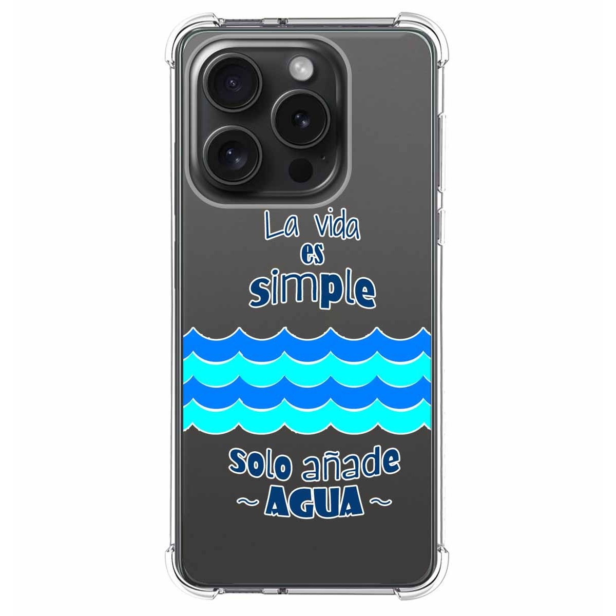 Funda Silicona Antigolpes compatible con IPhone 15 Pro (6.1) diseño Agua Dibujos