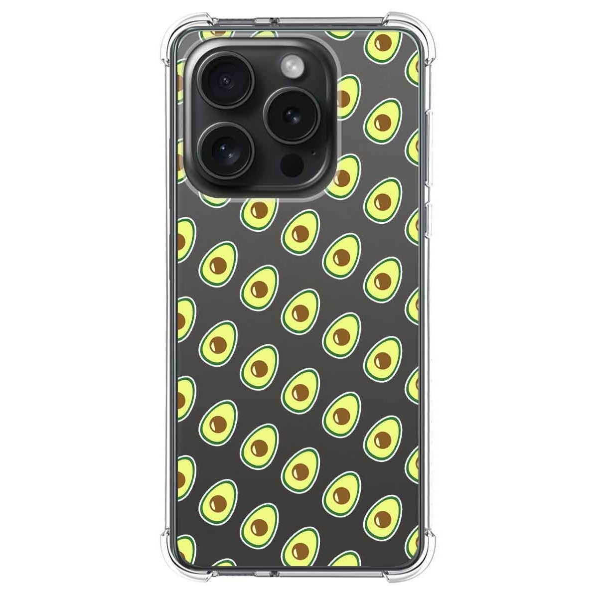 Funda Silicona Antigolpes compatible con IPhone 15 Pro (6.1) diseño Aguacate Dibujos
