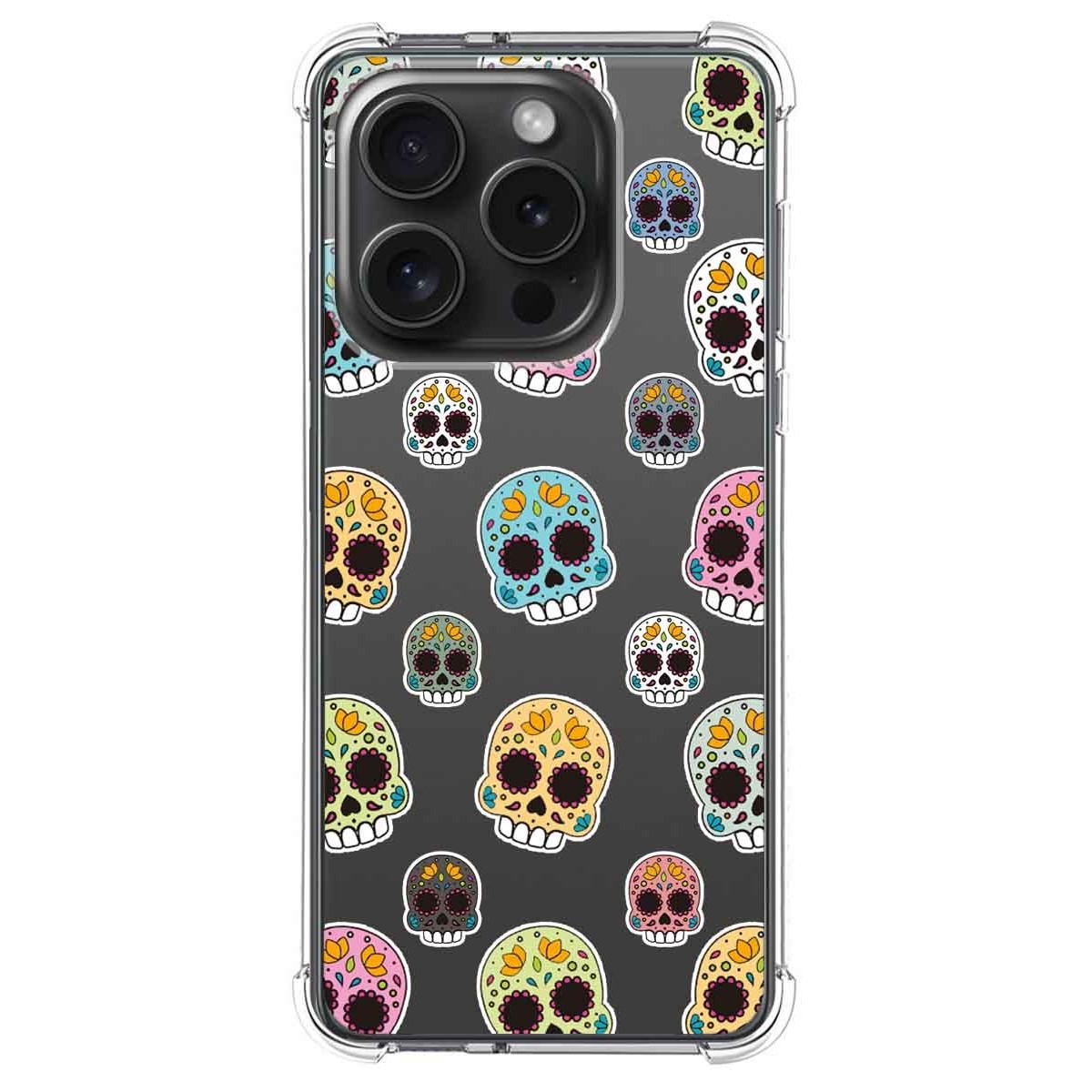 Funda Silicona Antigolpes compatible con IPhone 15 Pro (6.1) diseño Catrina Dibujos