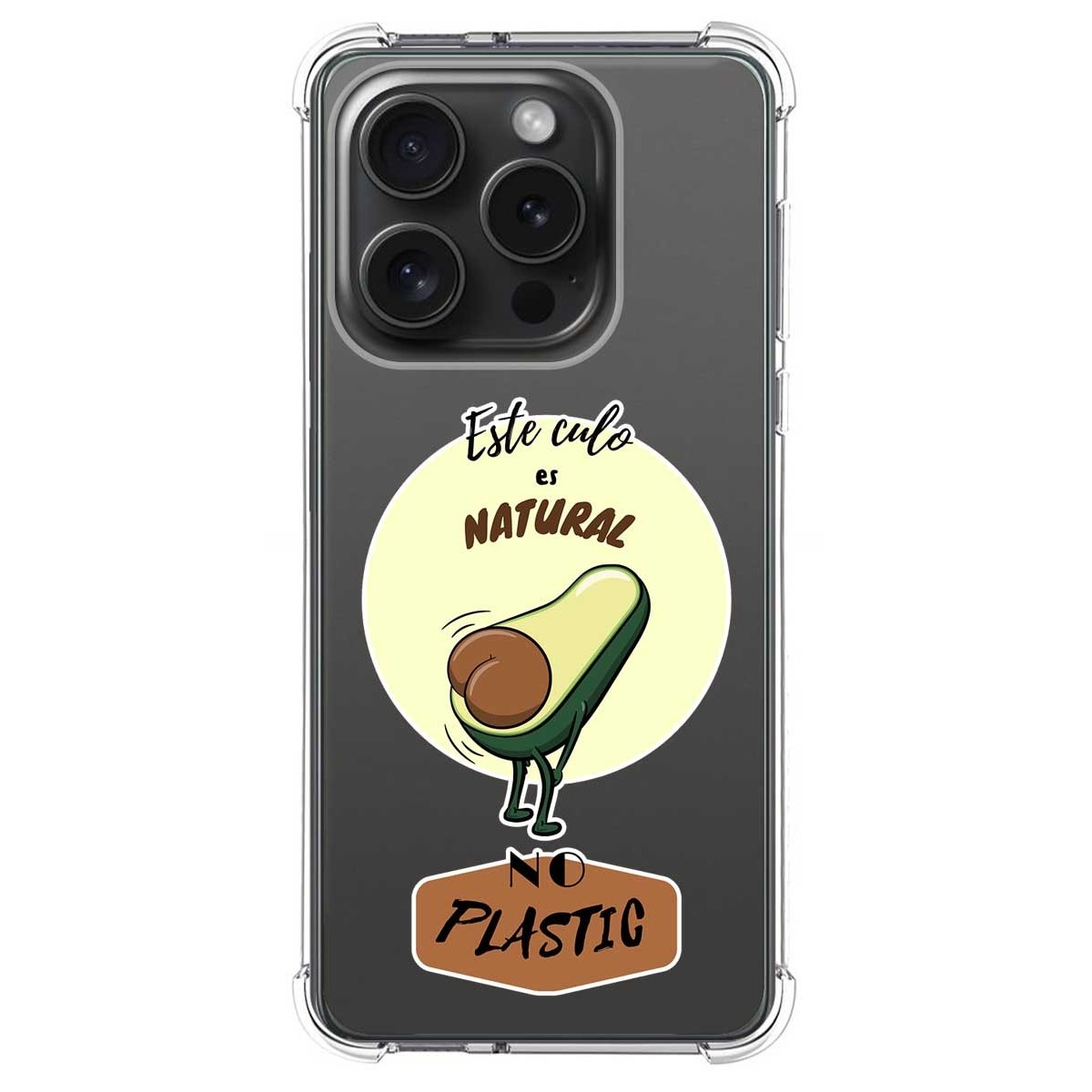 Funda Silicona Antigolpes compatible con IPhone 15 Pro (6.1) diseño Culo Natural Dibujos
