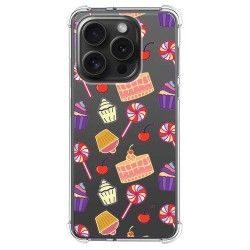Funda Silicona Antigolpes compatible con IPhone 15 Pro (6.1) diseño Dulces 01 Dibujos