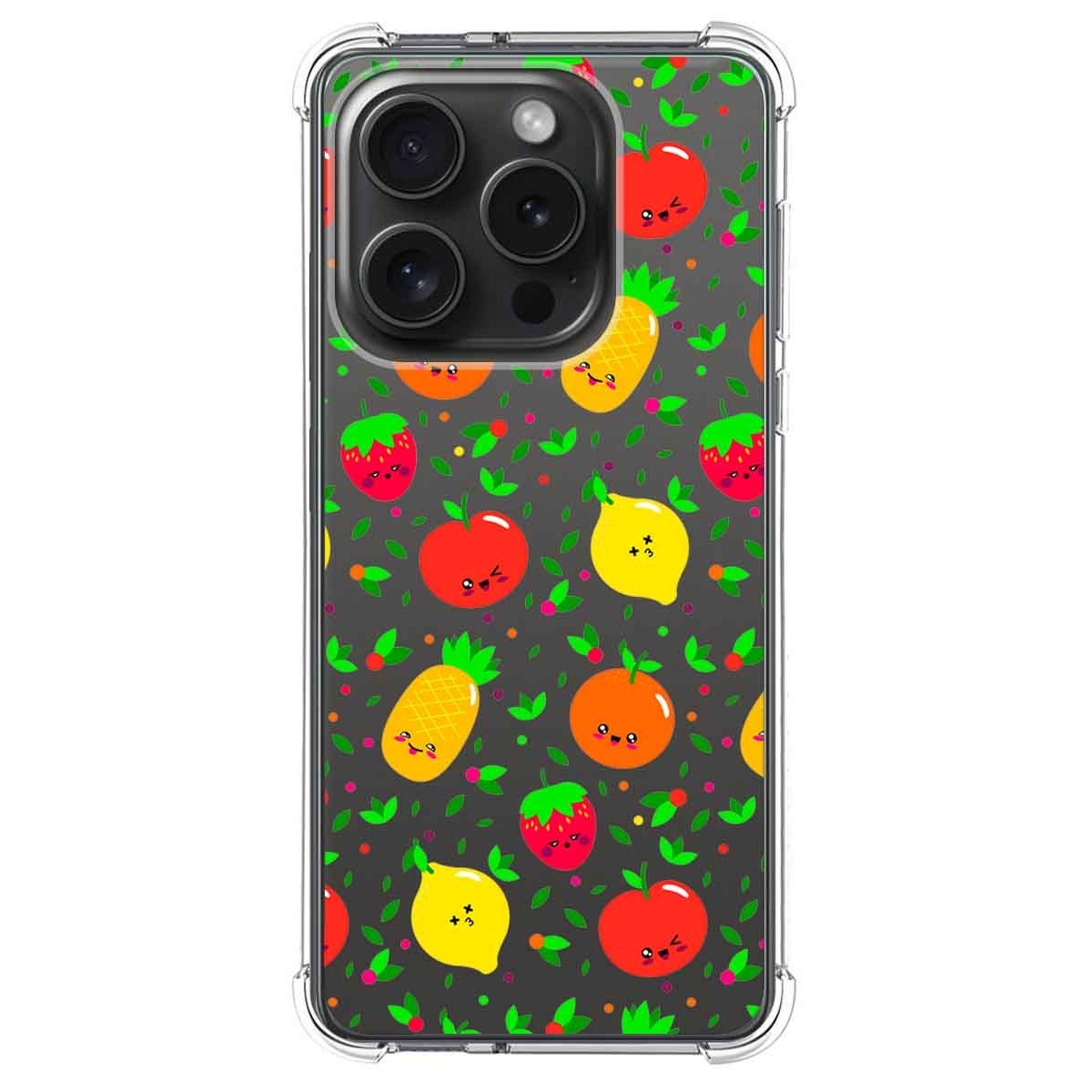 Funda Silicona Antigolpes compatible con IPhone 15 Pro (6.1) diseño Frutas 01 Dibujos