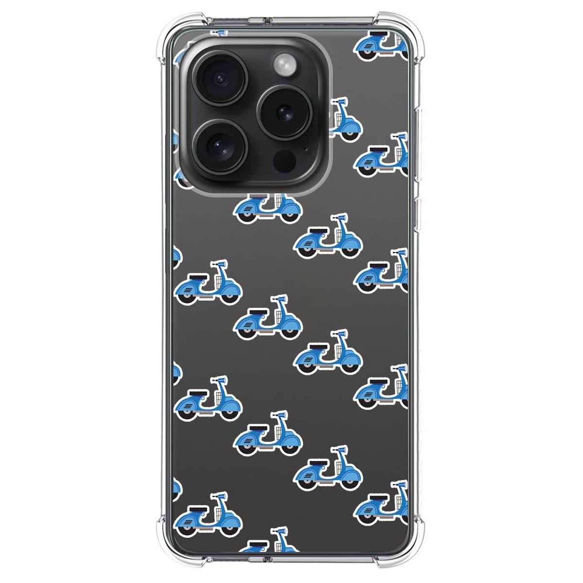Funda Silicona Antigolpes compatible con IPhone 15 Pro (6.1) diseño Scooter Dibujos