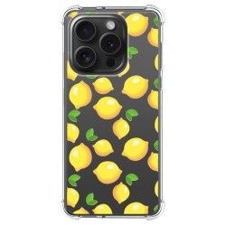 Funda Silicona Antigolpes compatible con IPhone 15 Pro (6.1) diseño Limones Dibujos