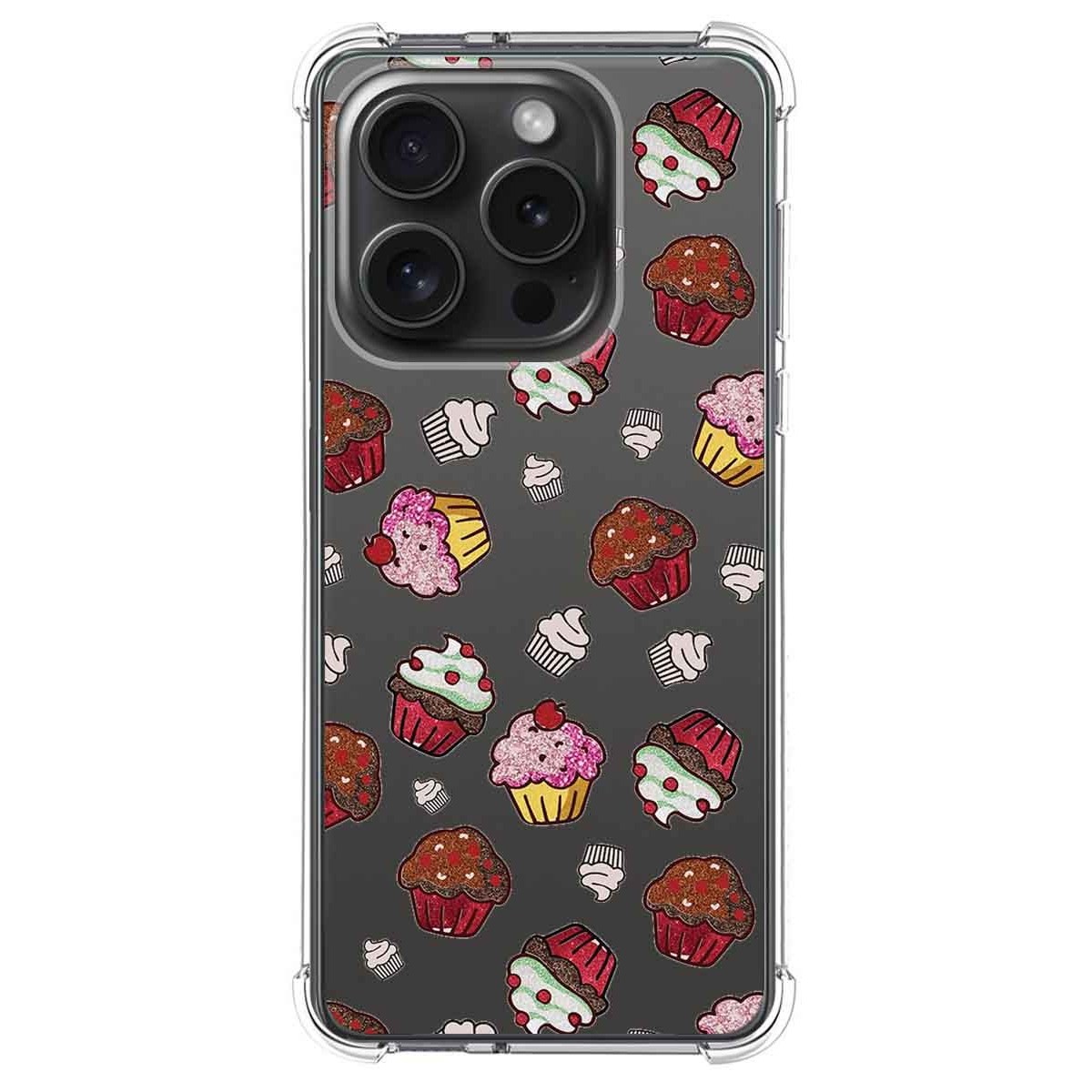 Funda Silicona Antigolpes compatible con IPhone 15 Pro (6.1) diseño Muffins Dibujos