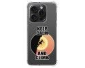 Funda Silicona Antigolpes compatible con IPhone 15 Pro (6.1) diseño Mujer Escalada Dibujos