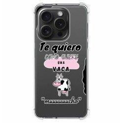 Funda Silicona Antigolpes compatible con IPhone 15 Pro (6.1) diseño Vaca Dibujos