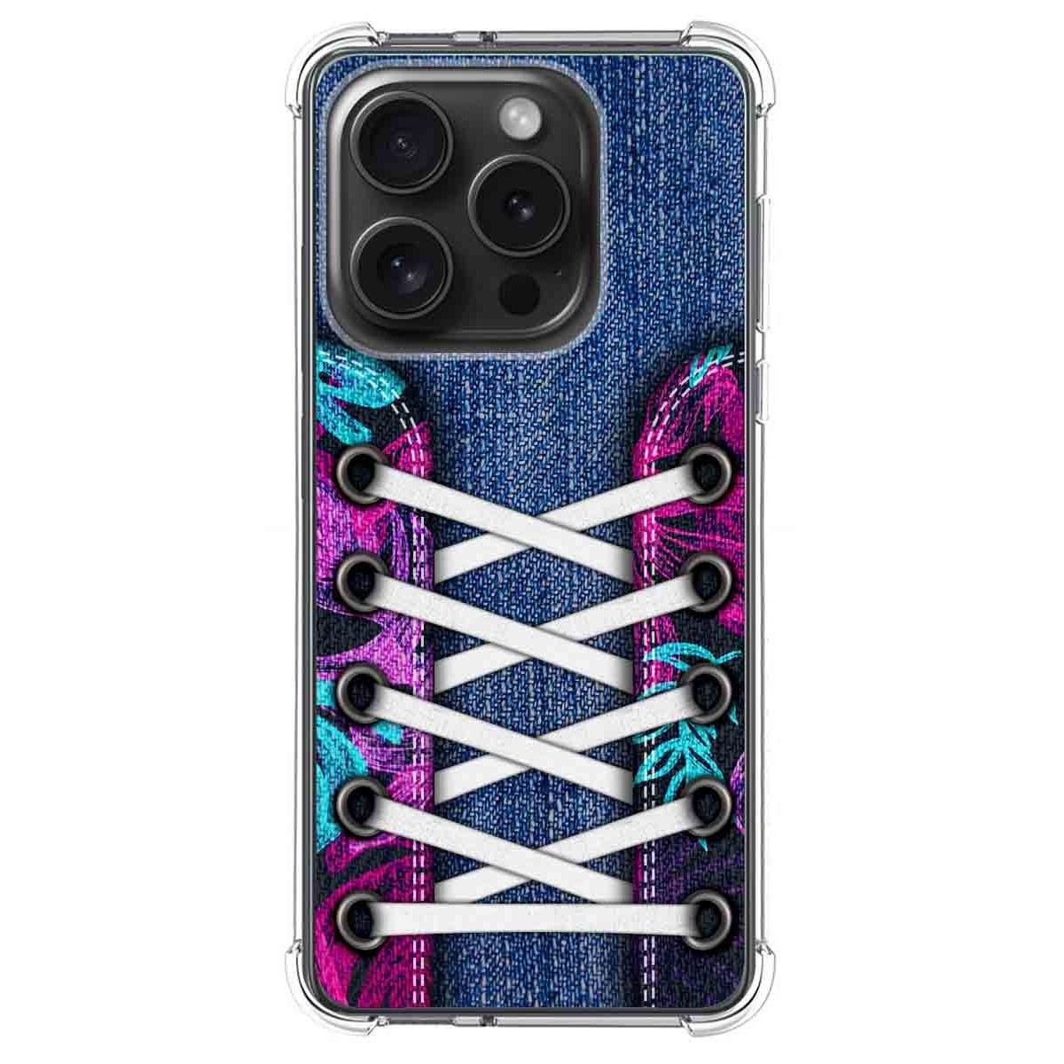 Funda Silicona Antigolpes compatible con IPhone 15 Pro (6.1) diseño Zapatillas 06 Dibujos