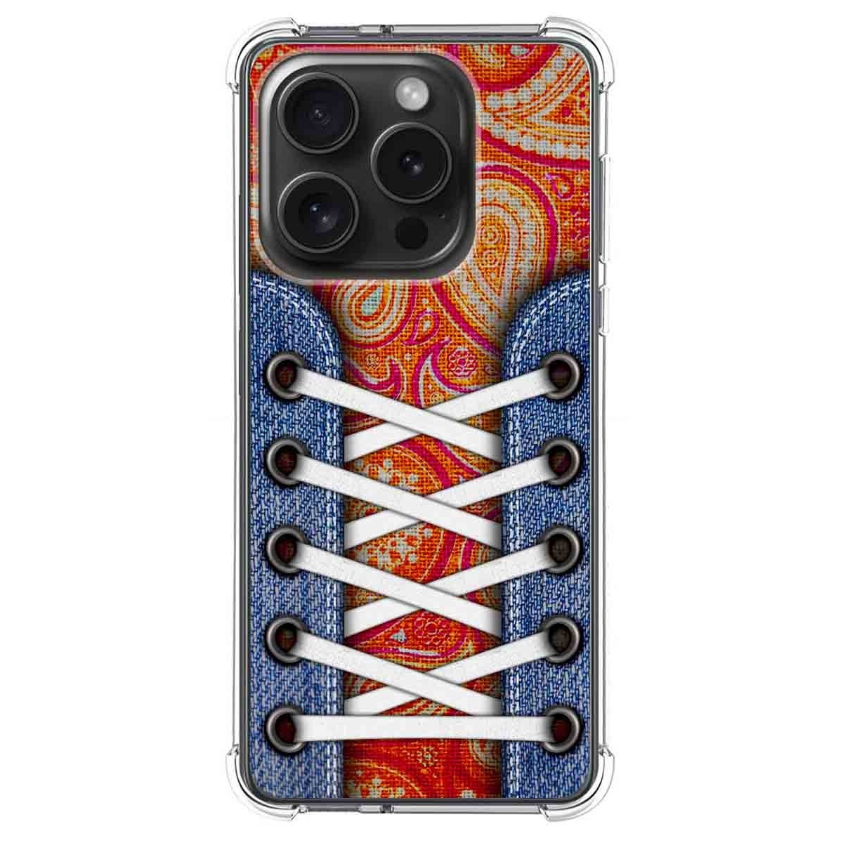 Funda Silicona Antigolpes compatible con IPhone 15 Pro (6.1) diseño Zapatillas 10 Dibujos