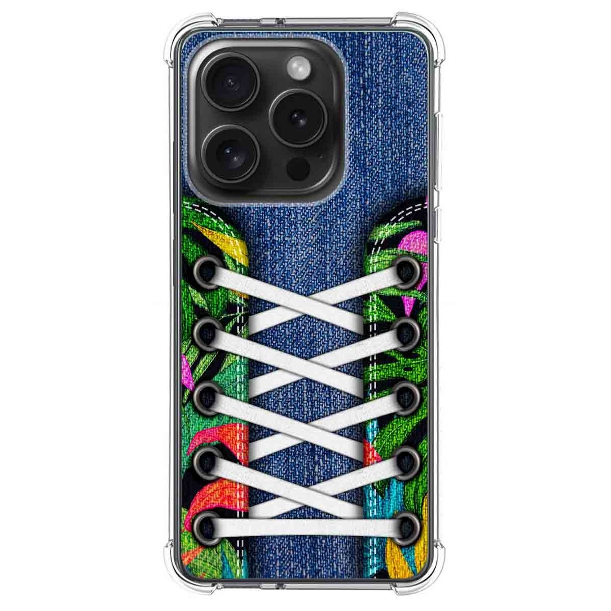 Funda Silicona Antigolpes compatible con IPhone 15 Pro (6.1) diseño Zapatillas 13 Dibujos