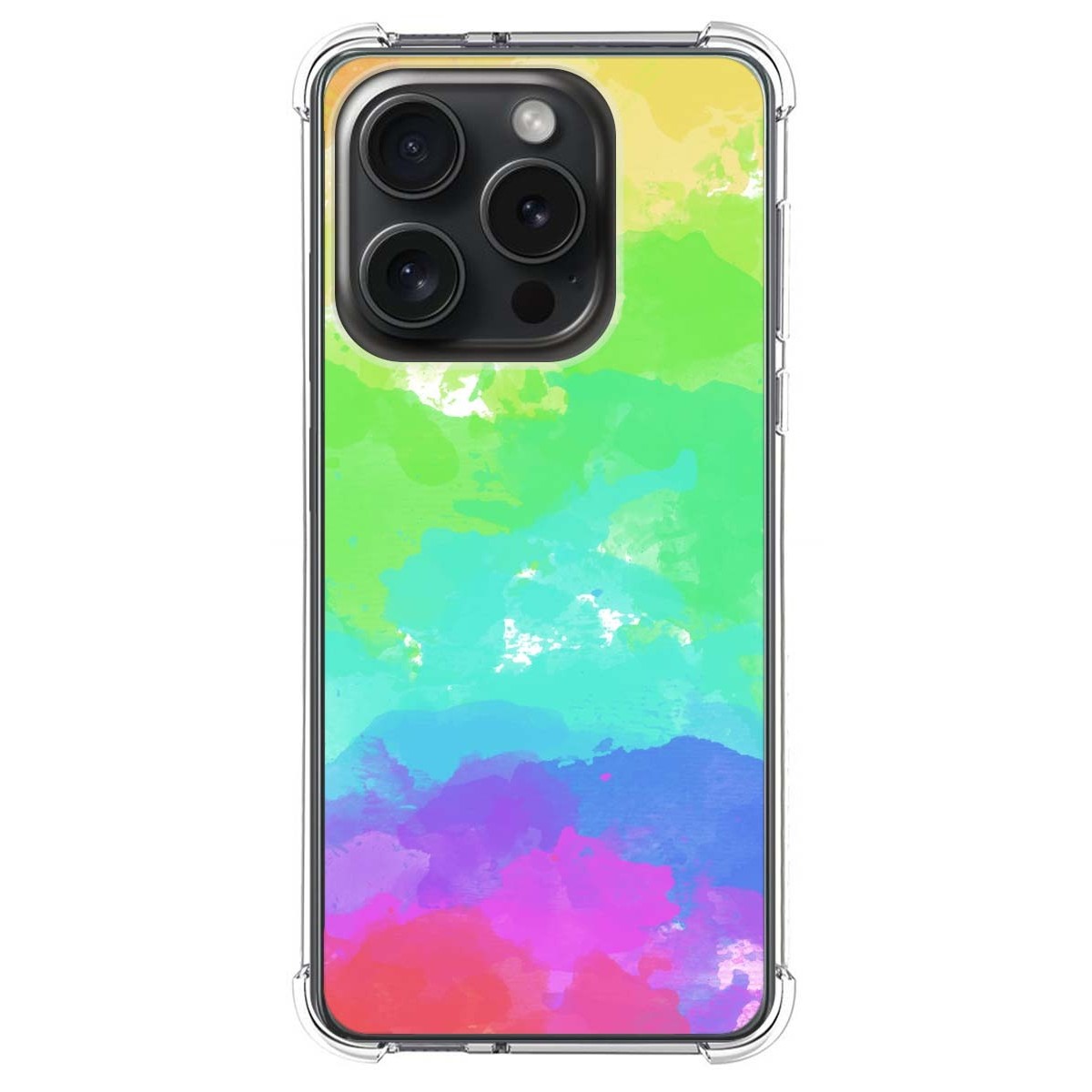 Funda Silicona Antigolpes compatible con IPhone 15 Pro (6.1) diseño Acuarela 03 Dibujos