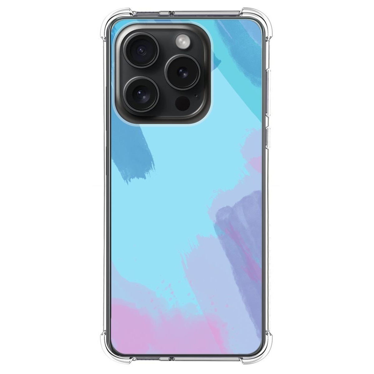 Funda Silicona Antigolpes compatible con IPhone 15 Pro (6.1) diseño Acuarela 10 Dibujos
