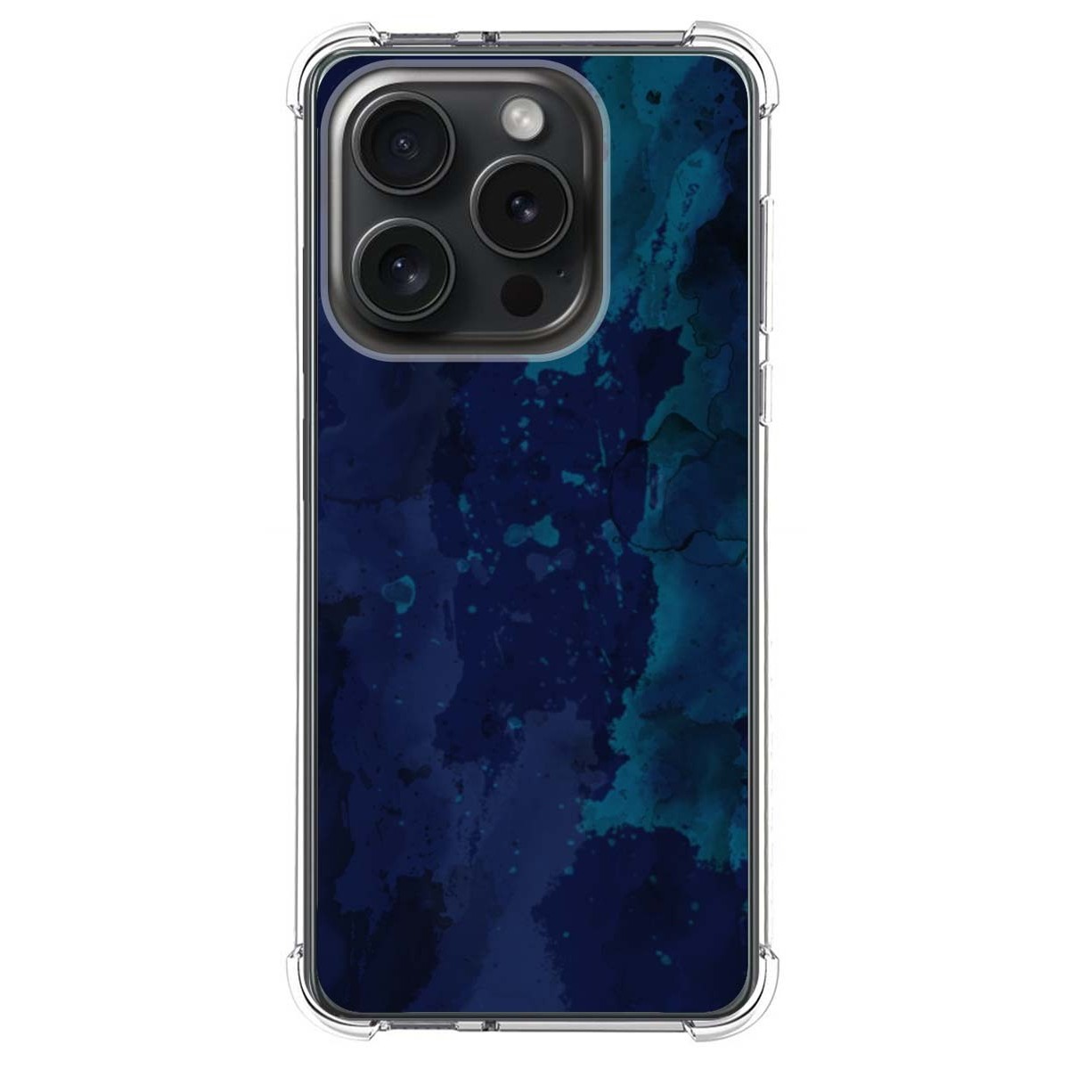 Funda Silicona Antigolpes compatible con IPhone 15 Pro (6.1) diseño Acuarela 13 Dibujos