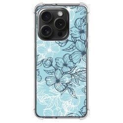 Funda Silicona Antigolpes compatible con IPhone 15 Pro (6.1) diseño Flores 03 Dibujos