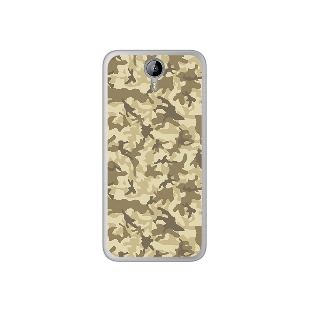 Funda Gel Tpu para Homtom HT3 Diseño Sand Camuflaje Dibujos