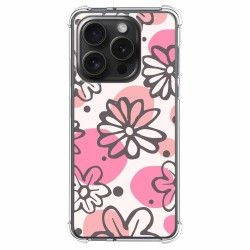 Funda Silicona Antigolpes compatible con IPhone 15 Pro (6.1) diseño Flores 09 Dibujos
