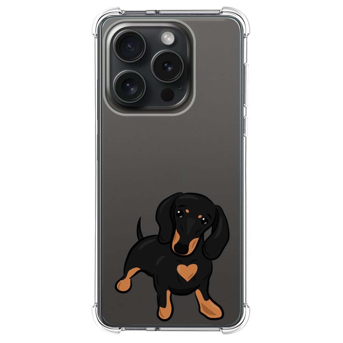 Funda Silicona Antigolpes compatible con IPhone 15 Pro (6.1) diseño Perros 04 Dibujos
