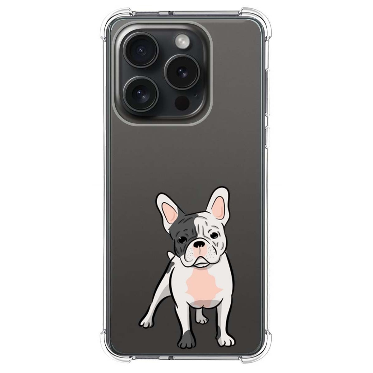 Funda Silicona Antigolpes compatible con IPhone 15 Pro (6.1) diseño Perros 06 Dibujos