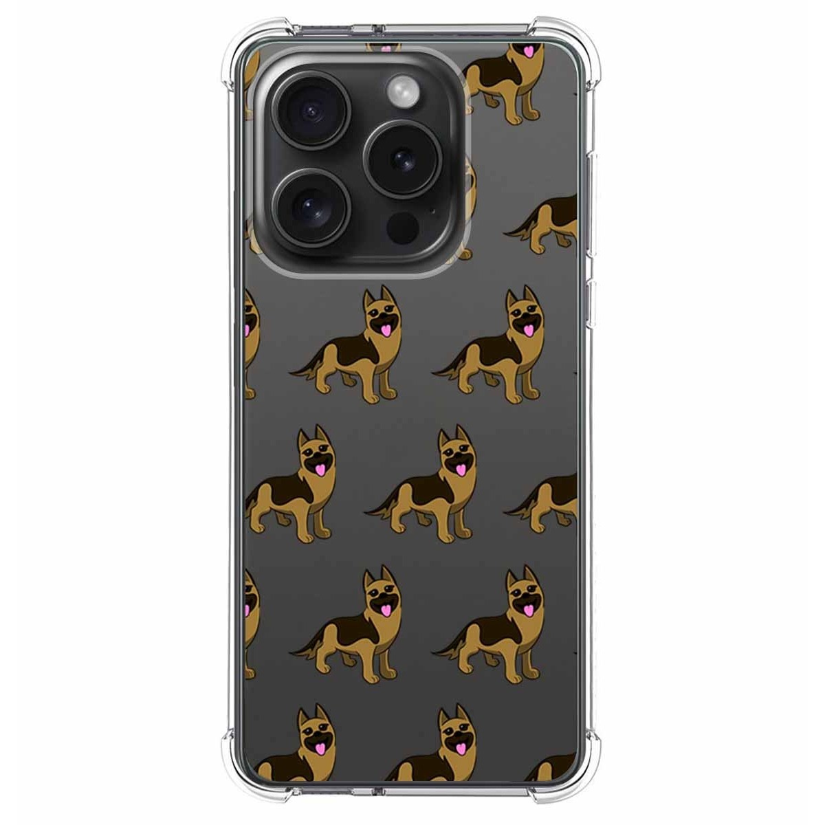 Funda Silicona Antigolpes compatible con IPhone 15 Pro (6.1) diseño Perros 09 Dibujos