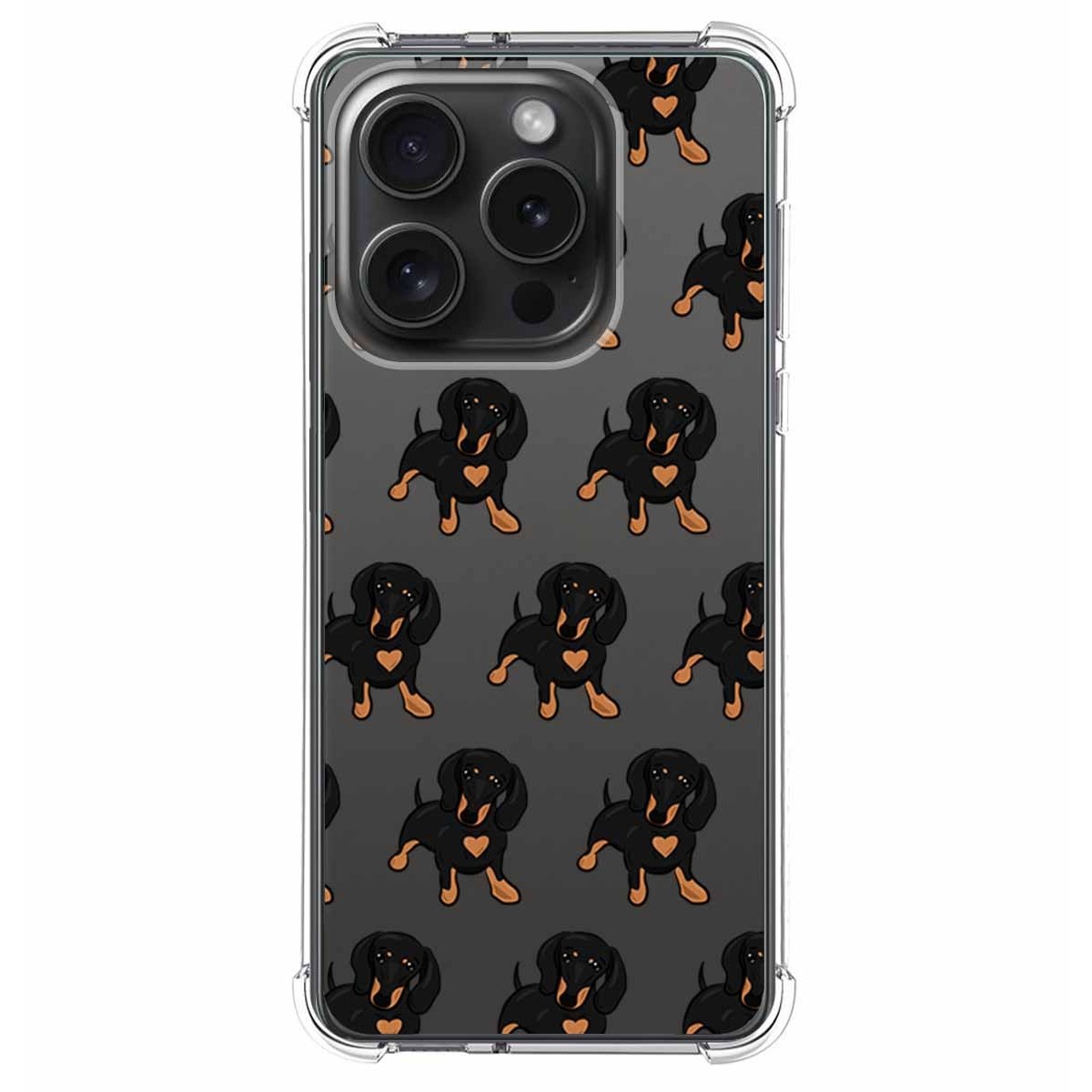Funda Silicona Antigolpes compatible con IPhone 15 Pro (6.1) diseño Perros 10 Dibujos