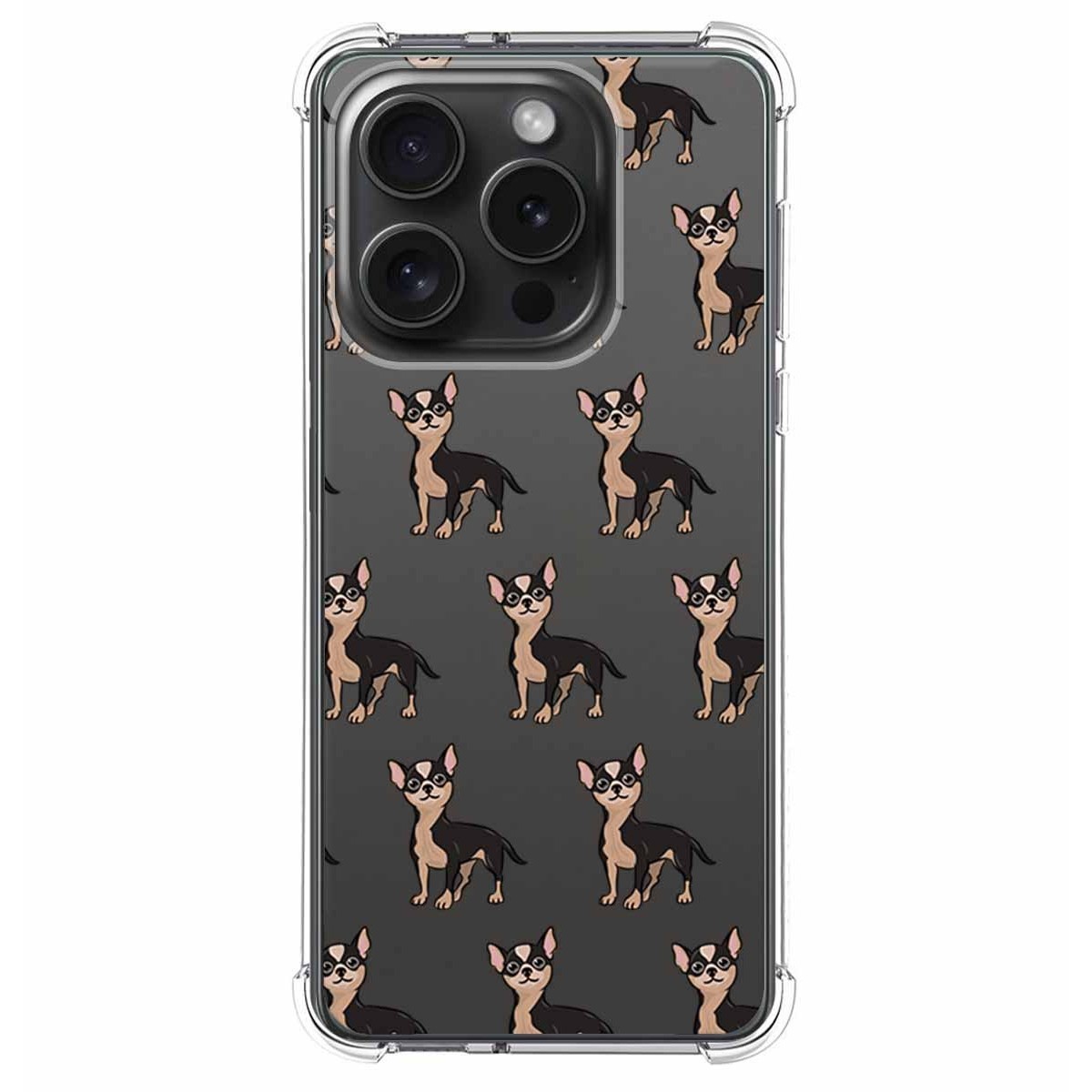 Funda Silicona Antigolpes compatible con IPhone 15 Pro (6.1) diseño Perros 11 Dibujos