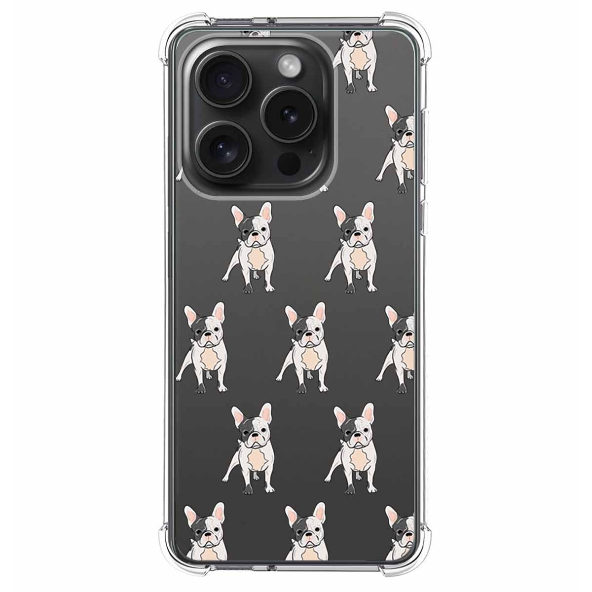 Funda Silicona Antigolpes compatible con IPhone 15 Pro (6.1) diseño Perros 12 Dibujos