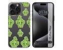 Funda Silicona Transparente compatible con IPhone 15 Pro Max (6.7) diseño Cactus Dibujos
