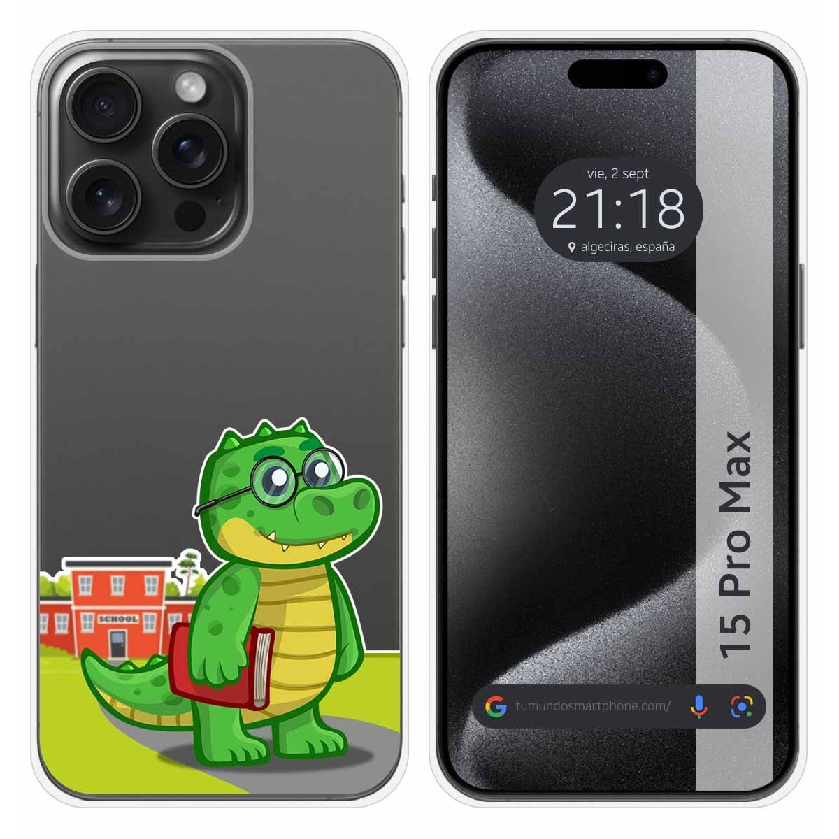 Funda Silicona Transparente compatible con IPhone 15 Pro Max (6.7) diseño Coco Dibujos