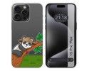 Funda Silicona Transparente compatible con IPhone 15 Pro Max (6.7) diseño Panda Dibujos