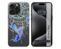 Funda Silicona Transparente compatible con IPhone 15 Pro Max (6.7) diseño Plumas Dibujos