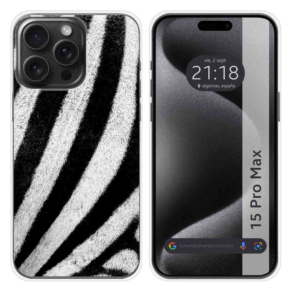 Funda Silicona compatible con IPhone 15 Pro Max (6.7) diseño Animal 02 Dibujos