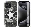 Funda Silicona compatible con IPhone 15 Pro Max (6.7) diseño Camuflaje 02 Dibujos