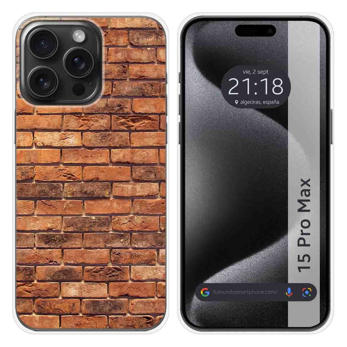 Funda Silicona compatible con IPhone 15 Pro Max (6.7) diseño Ladrillo 04 Dibujos