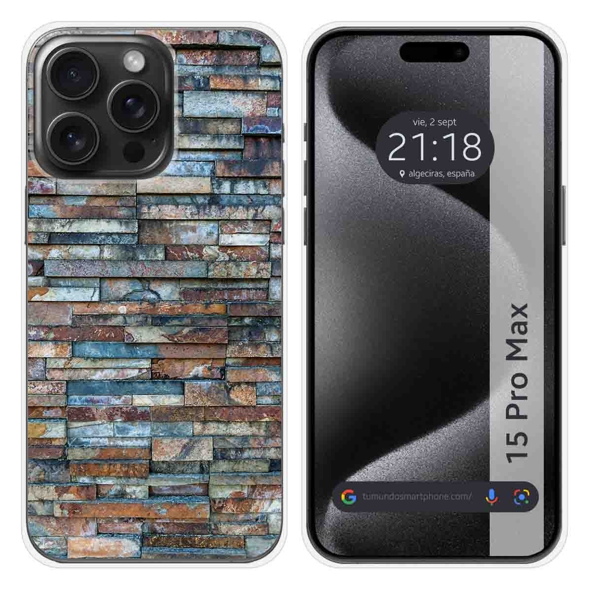 Funda Silicona compatible con IPhone 15 Pro Max (6.7) diseño Ladrillo 05 Dibujos