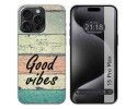 Funda Silicona compatible con IPhone 15 Pro Max (6.7) diseño Madera 01 Dibujos