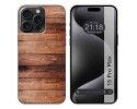 Funda Silicona compatible con IPhone 15 Pro Max (6.7) diseño Madera 02 Dibujos