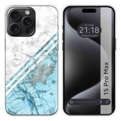 Funda Silicona compatible con IPhone 15 Pro Max (6.7) diseño Mármol 02 Dibujos