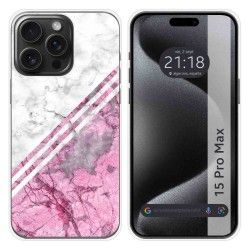 Funda Silicona compatible con IPhone 15 Pro Max (6.7) diseño Mármol 03 Dibujos