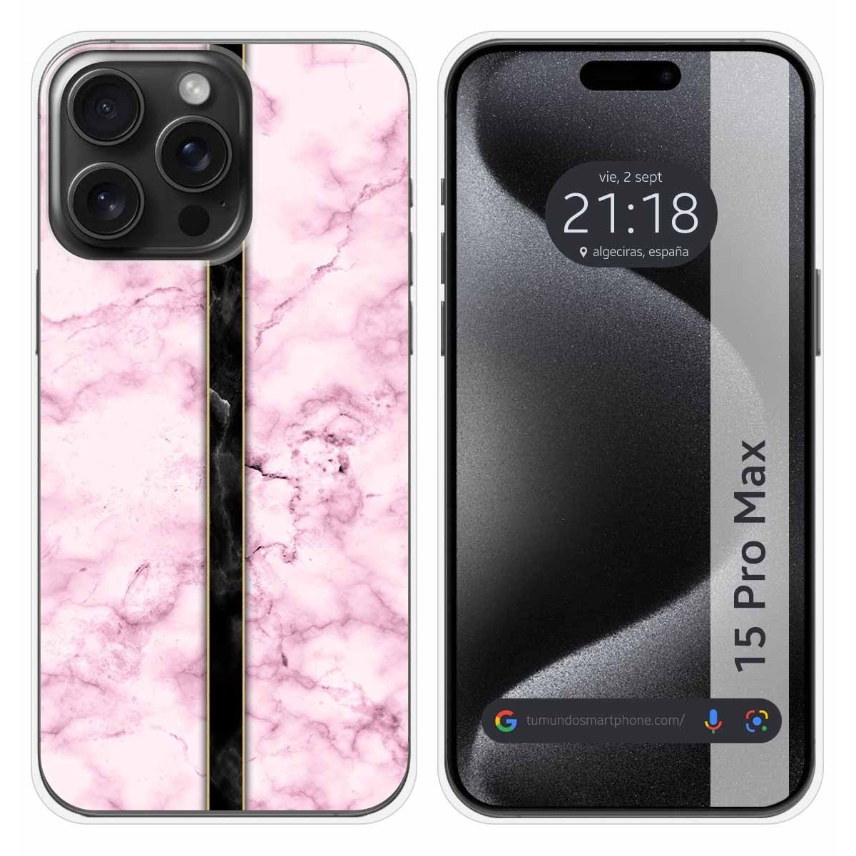 Funda Silicona compatible con IPhone 15 Pro Max (6.7) diseño Mármol 04 Dibujos