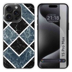 Funda Silicona compatible con IPhone 15 Pro Max (6.7) diseño Mármol 06 Dibujos