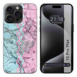 Funda Silicona compatible con IPhone 15 Pro Max (6.7) diseño Mármol 08 Dibujos