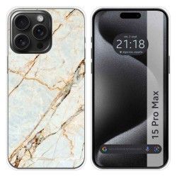 Funda Silicona compatible con IPhone 15 Pro Max (6.7) diseño Mármol 13 Dibujos