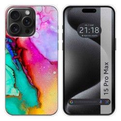 Funda Silicona compatible con IPhone 15 Pro Max (6.7) diseño Mármol 15 Dibujos